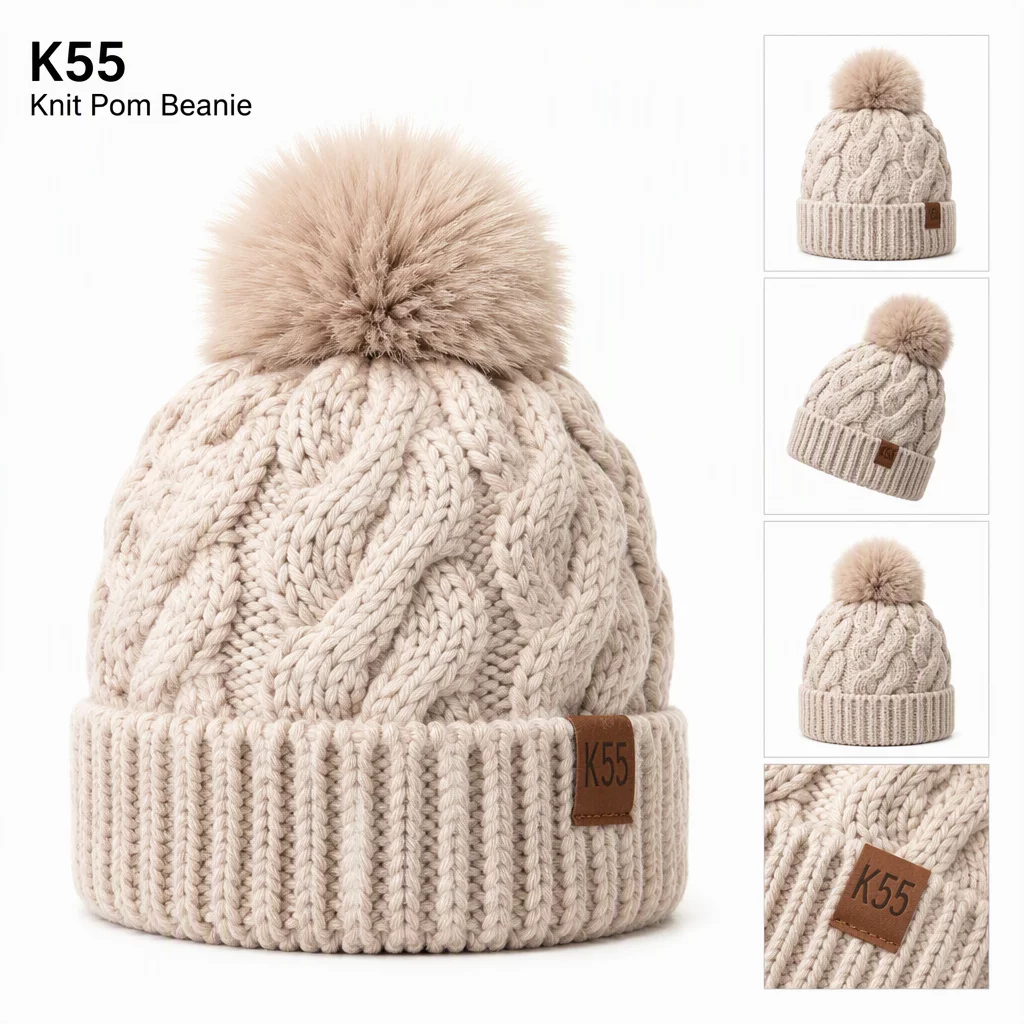 Knit Pom Beanie K55