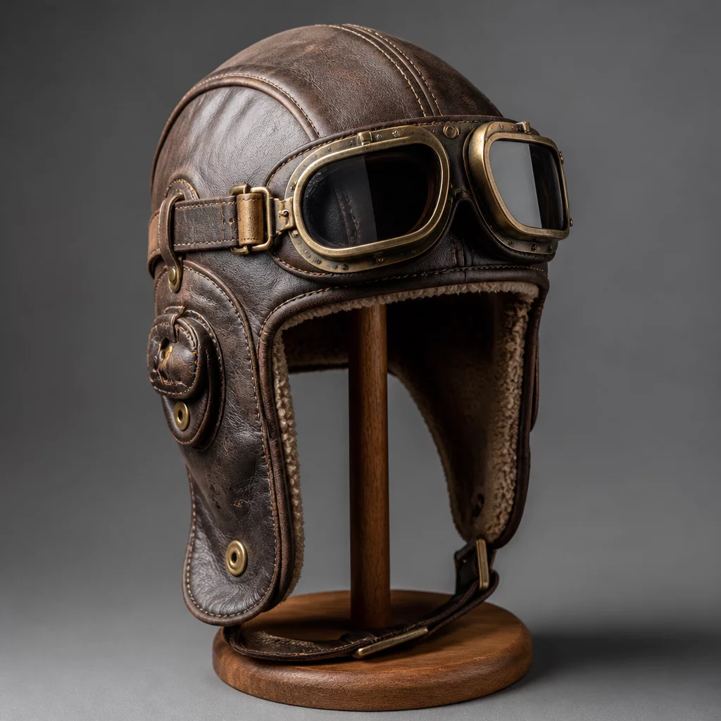 Leather Aviator Hat A11